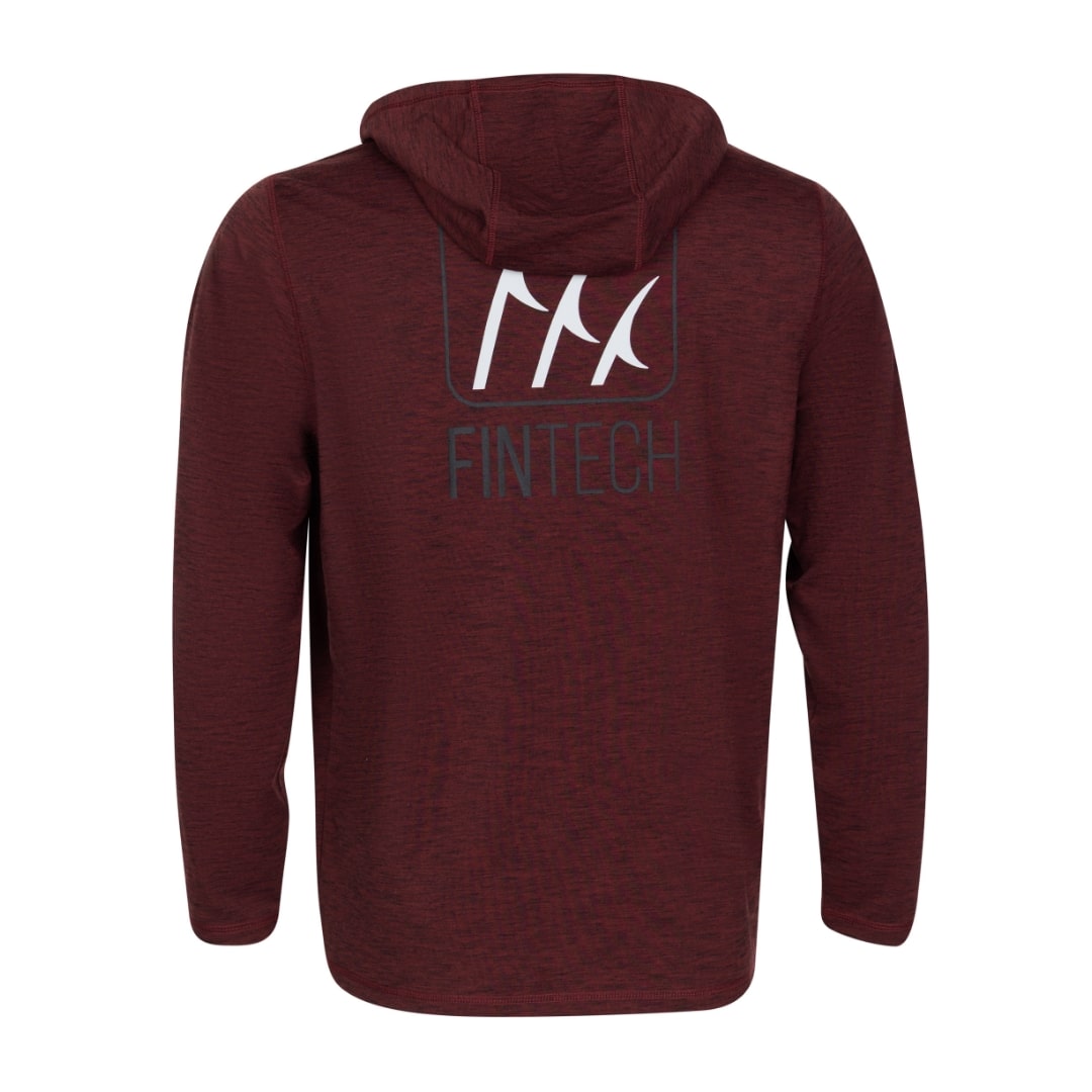 Fintech Men's LS Coastal Performance UV Hoodie "Logo Box"