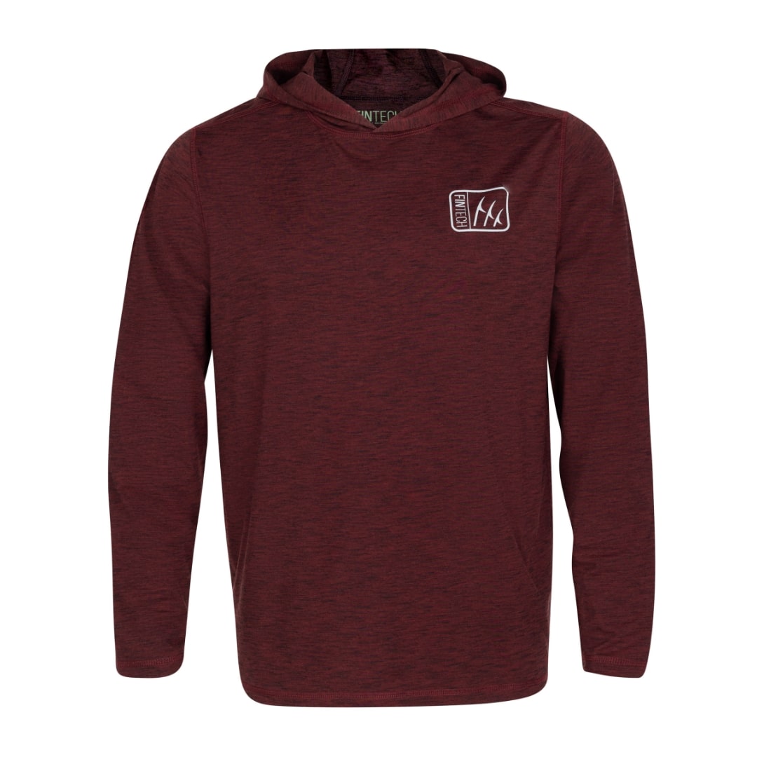 Fintech Men's LS Coastal Performance UV Hoodie "Logo Box"