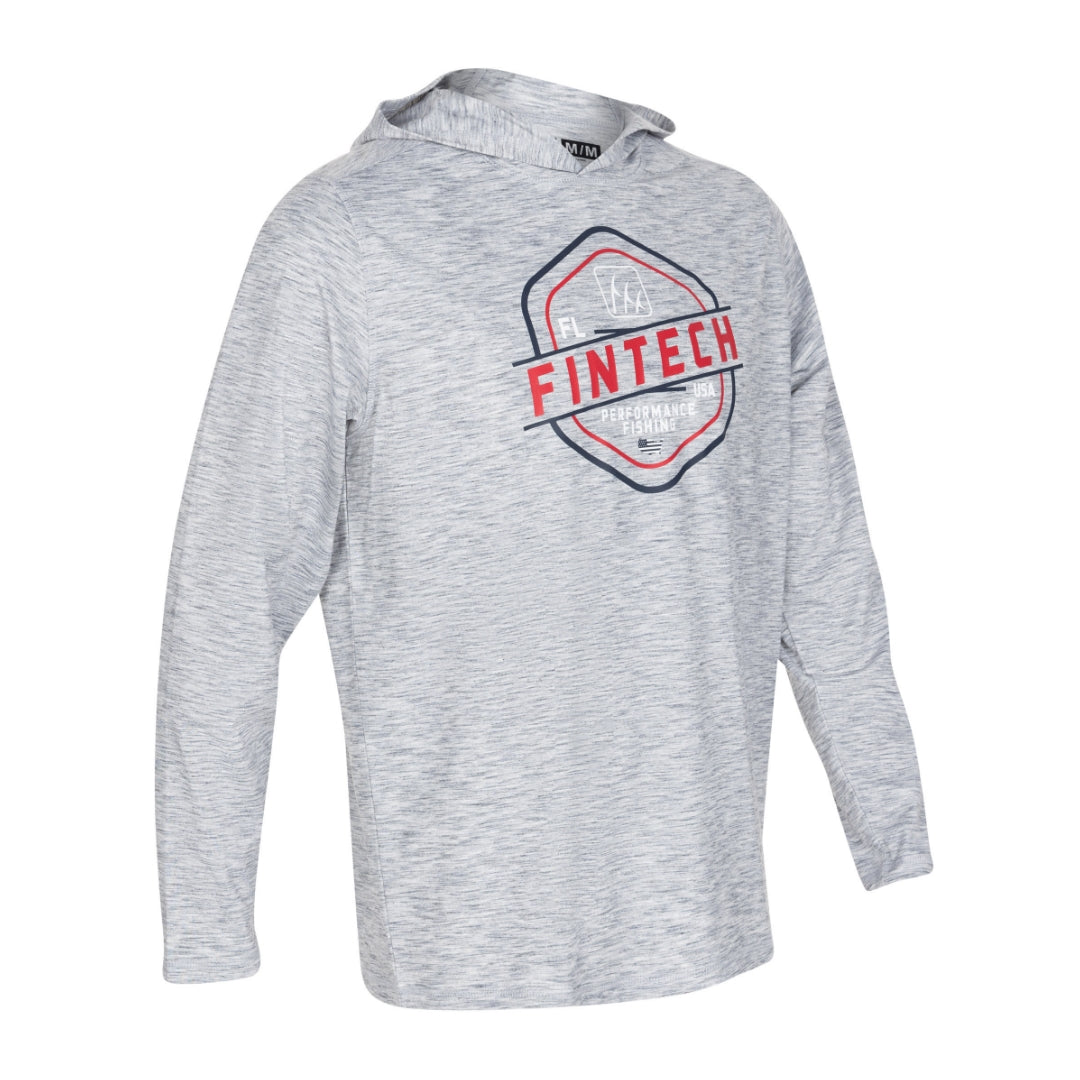 Fintech Men's LS Coastal Performance UV Hoodie "FPF Badge"