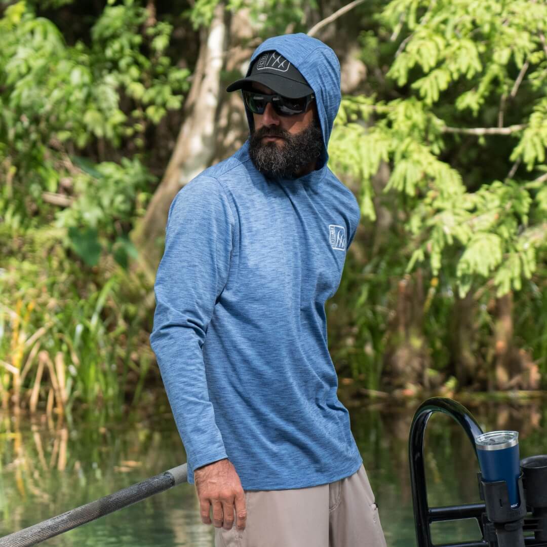 Fintech Men's LS Coastal Performance UV Hoodie "FPF Rising"