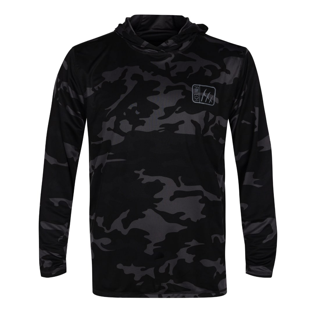 Fintech Men's LS UV Hoodie "Fintech Logo 1C SM"