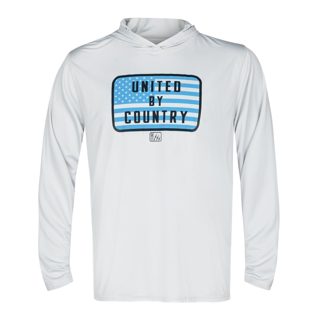 Fintech Men's LS UV Hoodie "United by Country LG"