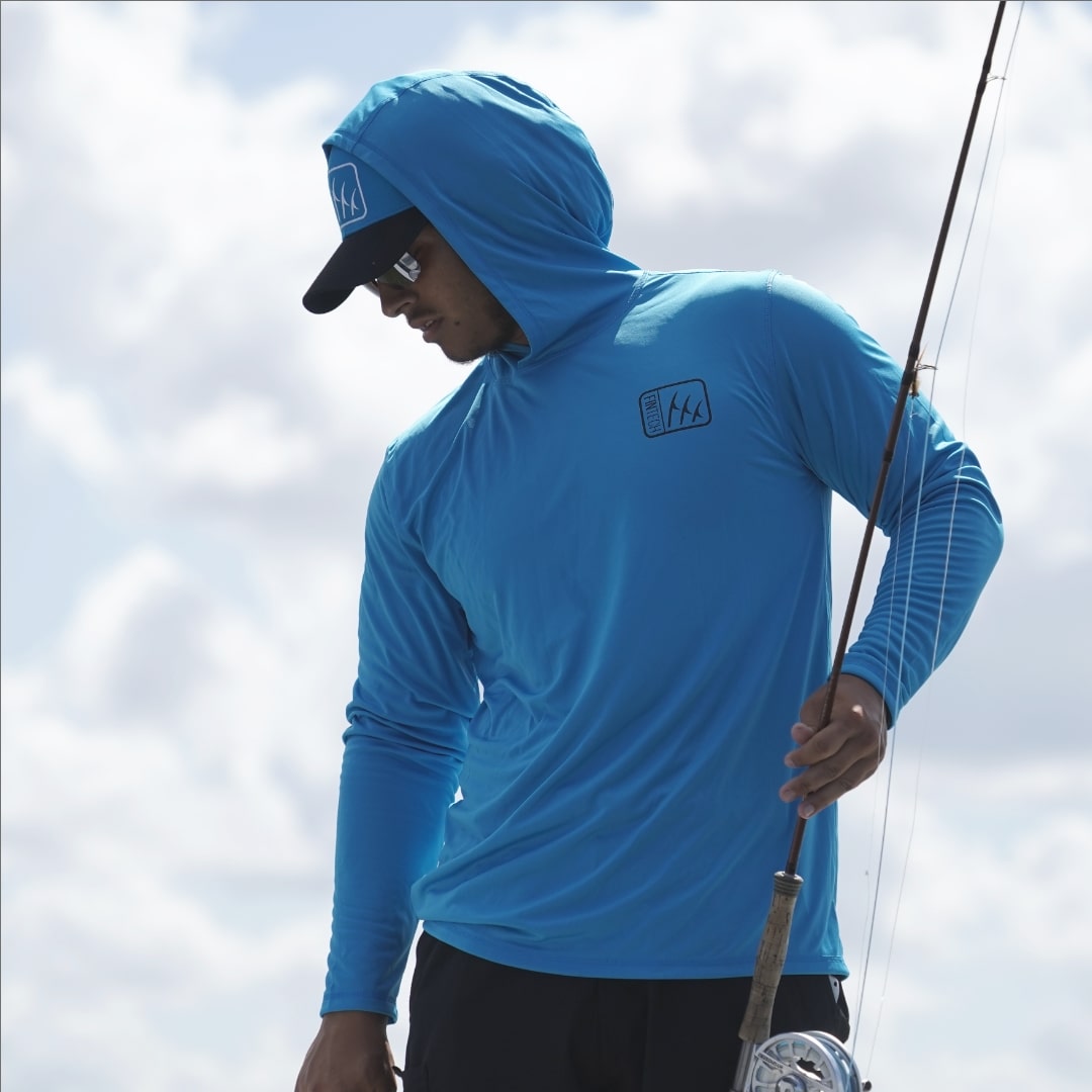 Fintech Men's LS UV Hoodie "Fish Anywhere"
