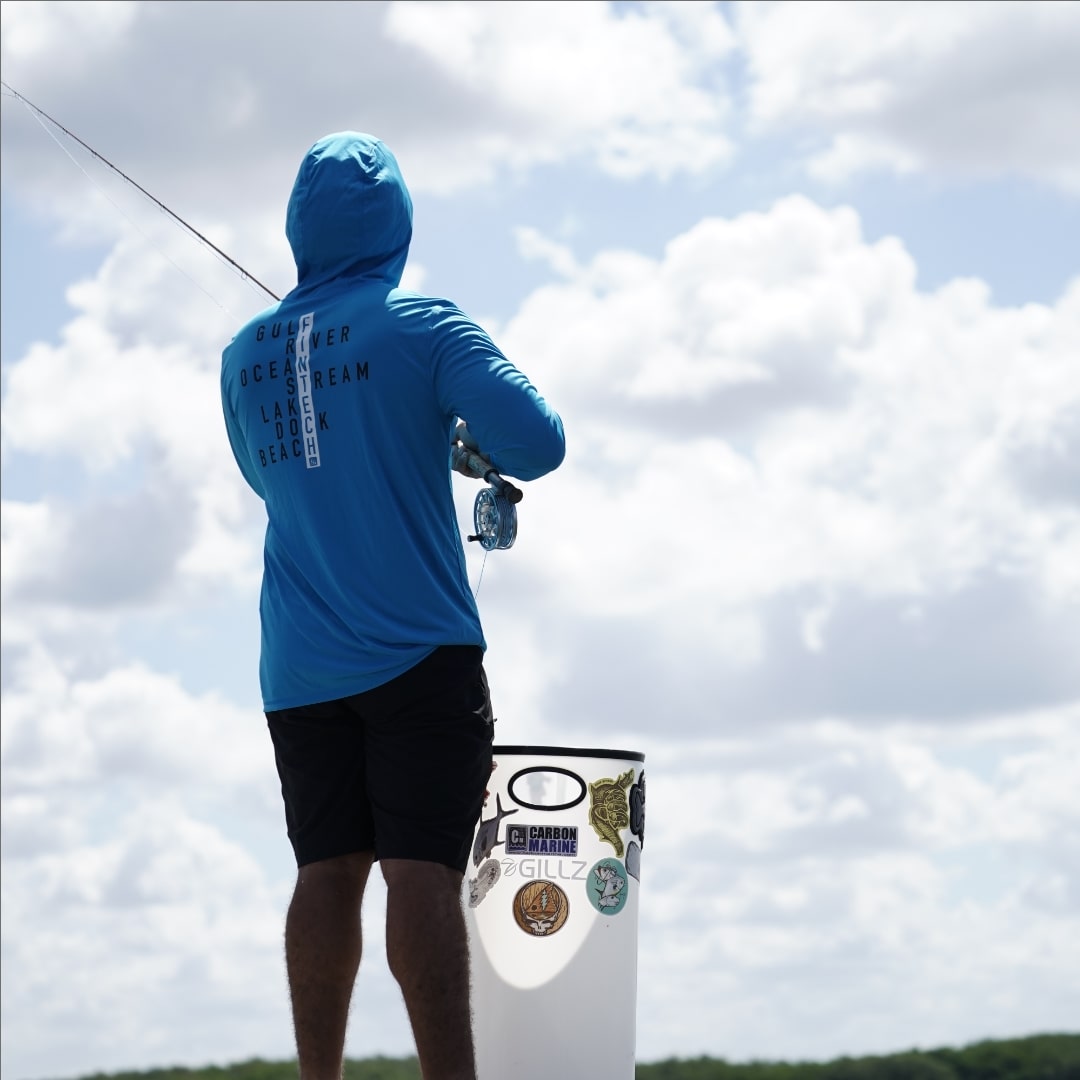 Fintech Men's LS UV Hoodie "Fish Anywhere"