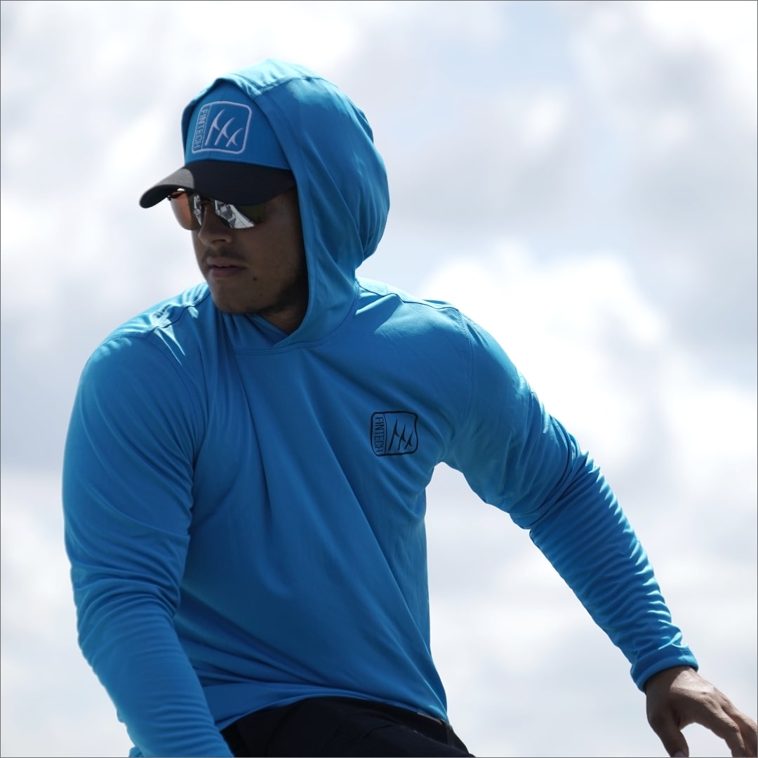 Fintech Men's LS UV Hoodie "Fish Anywhere"