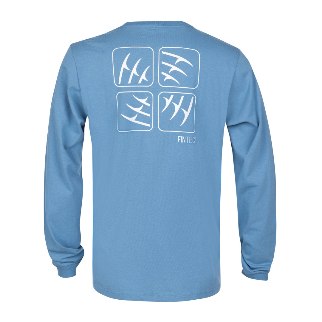 Fintech Men's Heavy Duty LS Graphic Tee "Fintech Spine"