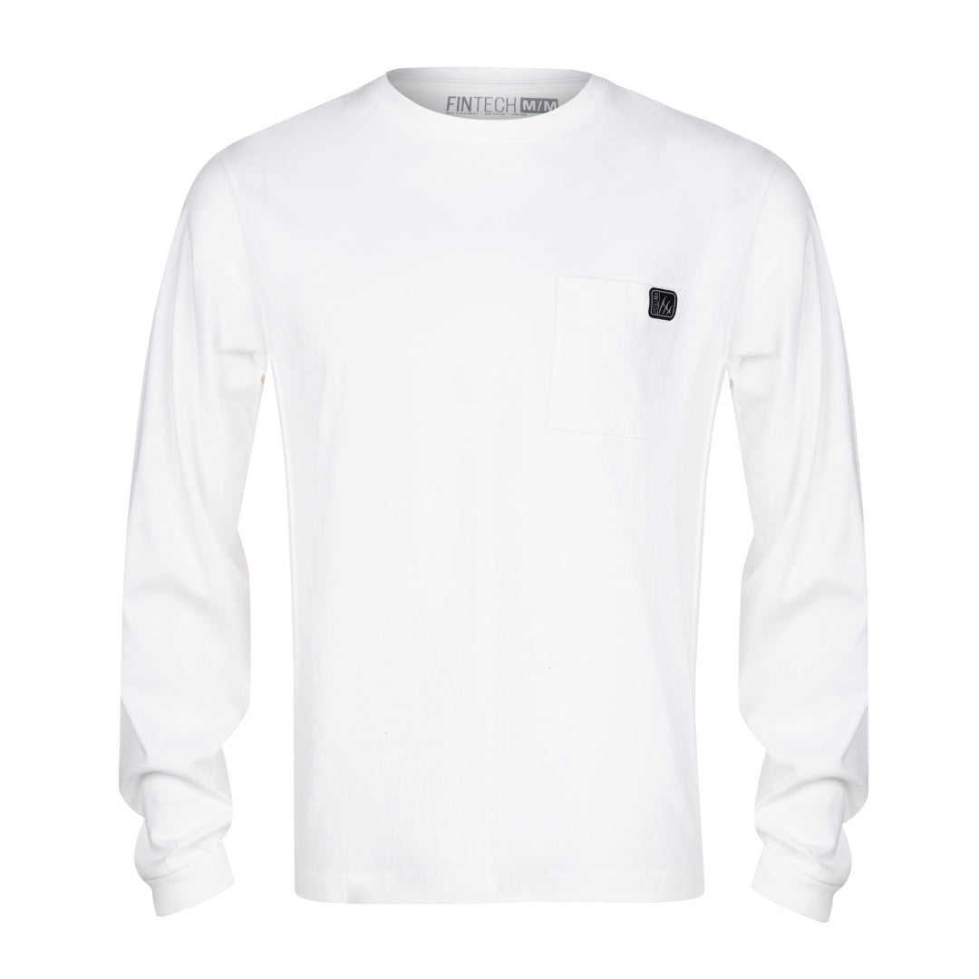 Fintech Men's Heavy Duty LS Graphic Tee "Box Logo Freedom"