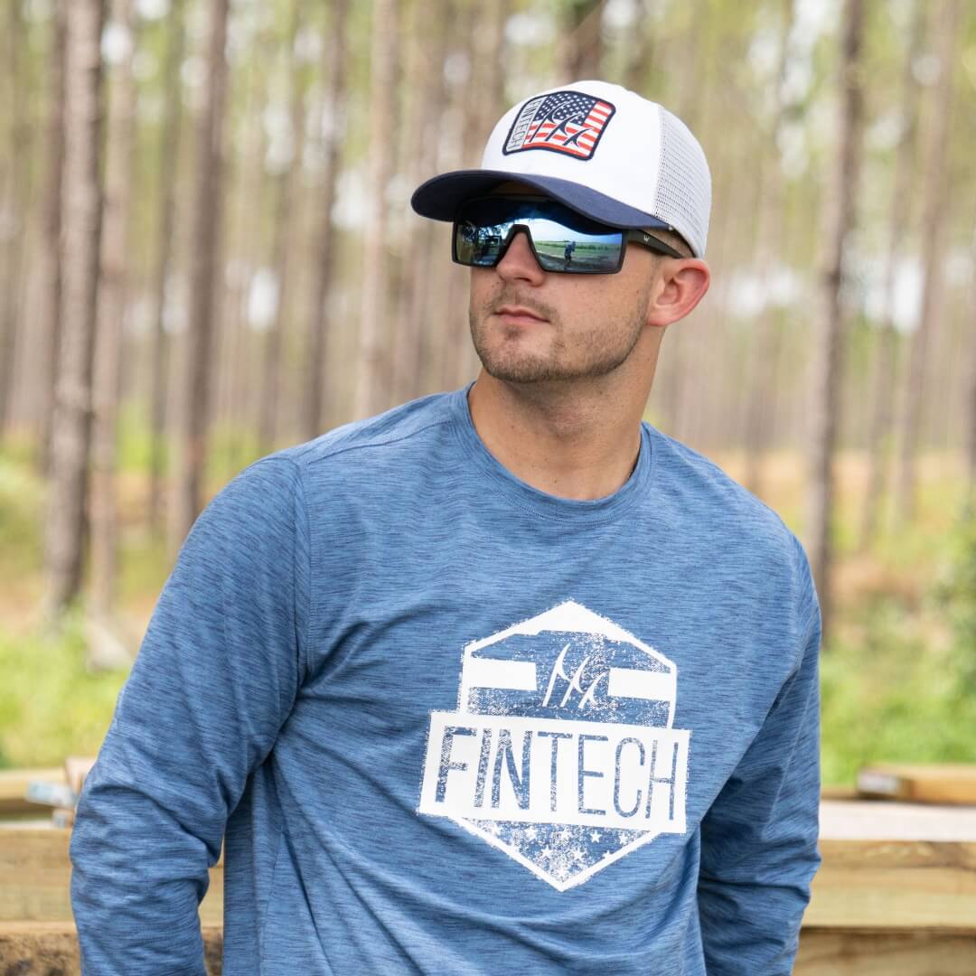 Fintech Men's LS Coastal Performance UV "USA Shield"