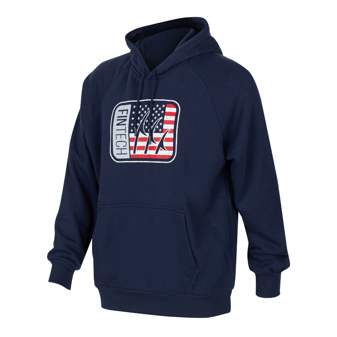 Fintech Men's Point Breeze Fleece Hoodie "Box Logo Freedom"