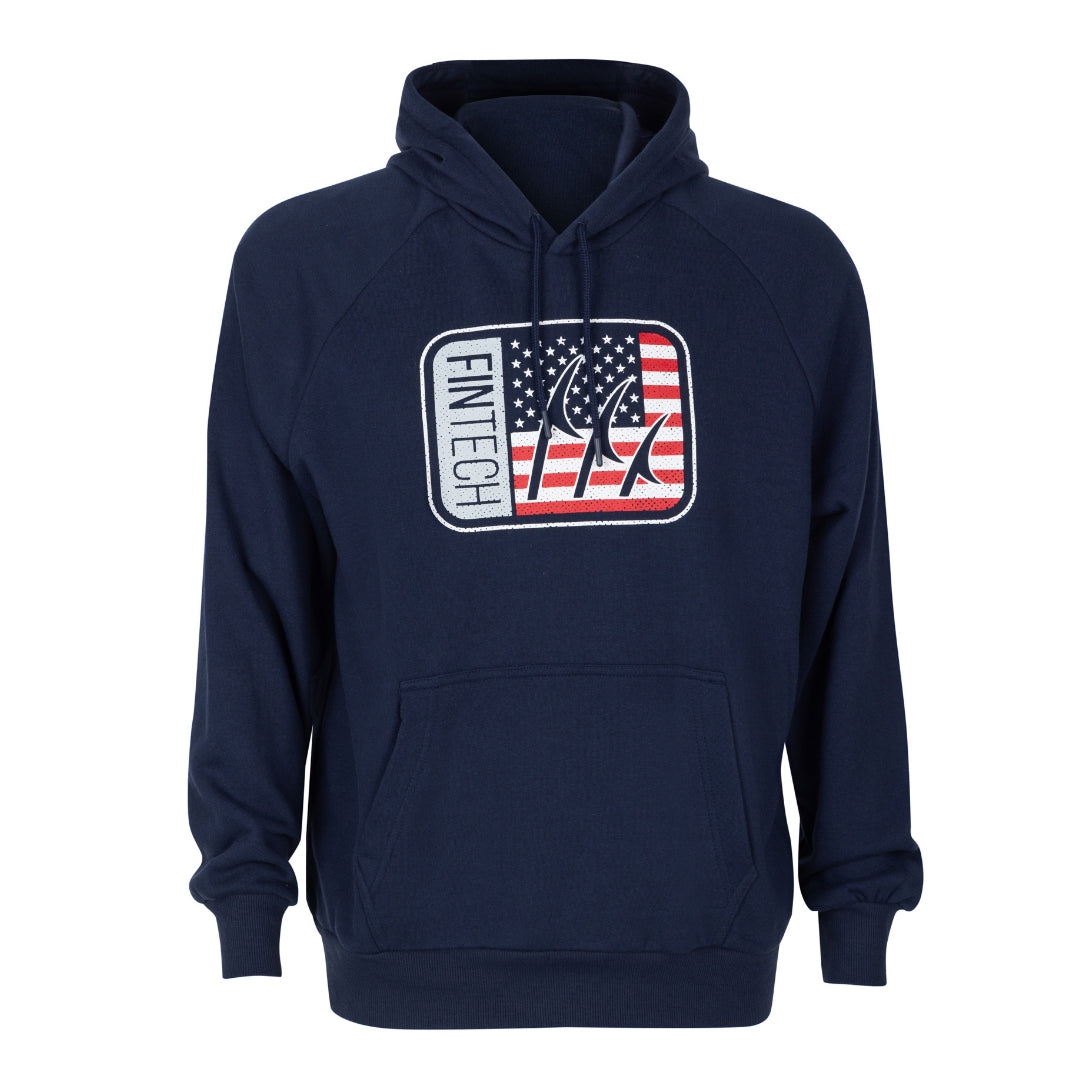 Fintech Men's Point Breeze Fleece Hoodie "Box Logo Freedom"