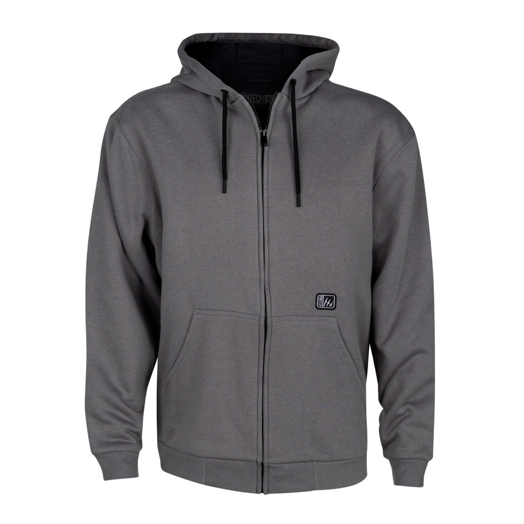 Fintech Men's Heavy Duty Fleece Full Zip Hoodie