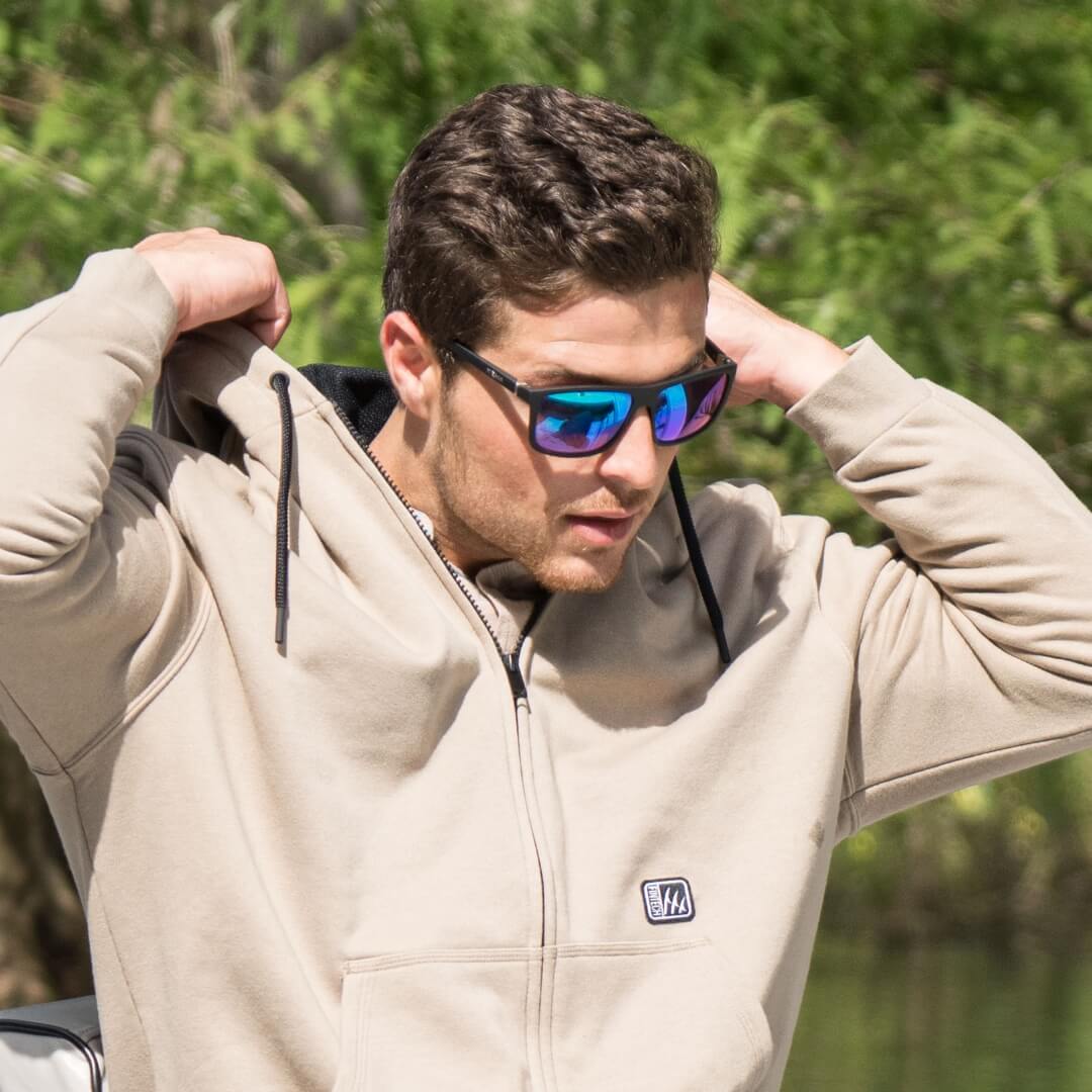 Fintech Men's Heavy Duty Fleece Full Zip Hoodie