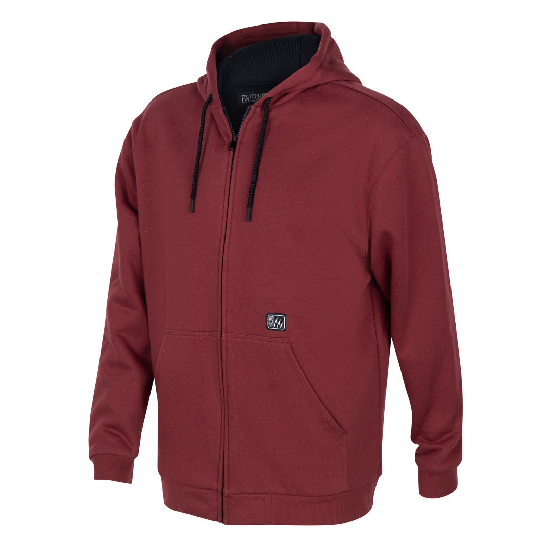 Fintech Men's Heavy Duty Fleece Full Zip Hoodie