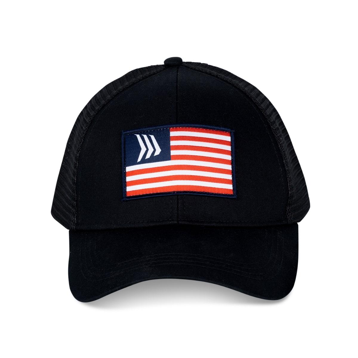 Gillz Men's Curved Brim Mesh Snapback "3 Gillz Flag" - Gillz